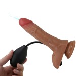 PRETTY LOVE - CALCINHA UNIVERSAL COM DILDO VIBRATÃRIO E SQUIRTING 15,5 CM MULATO